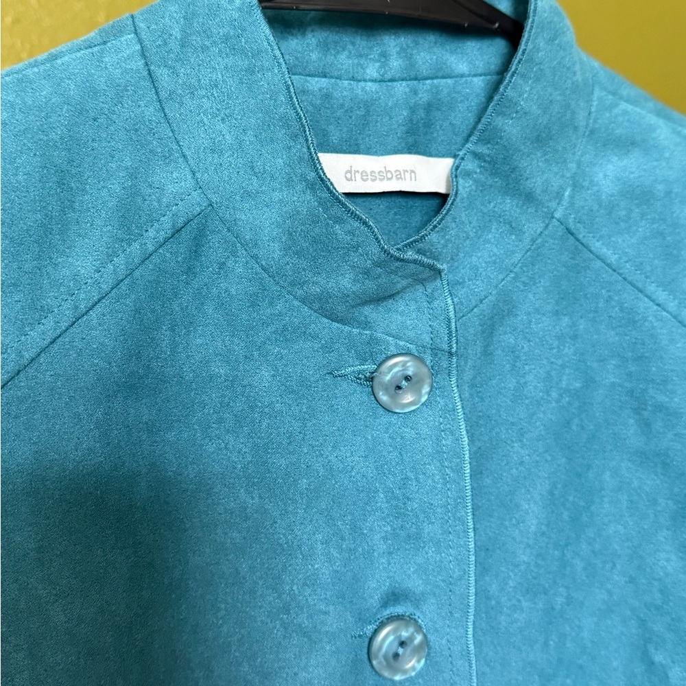 VINTAGE Dressbarn Turquoise Jacket Size M - Picture 2 of 5